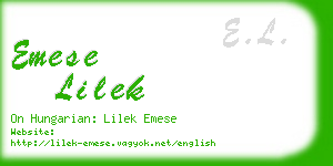 emese lilek business card